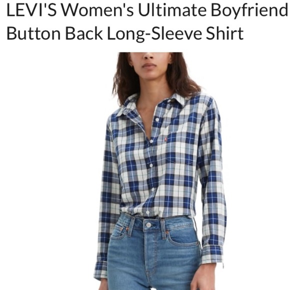💙NWT Levi’s Boyfriend Button Back Shirt - Picture 2 of 8